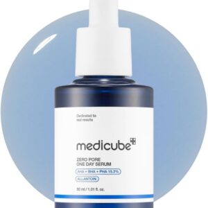 medicube Zero Pore One-Day Serum – Suero con 15.2% AHA+BHA+PHA y niacinamida – 1.01 oz