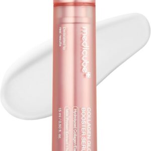 medicube Collagen Glow Booster Milk Serum 0.50 oz – Twist & Click – Suero con niacinamida, proteína de leche y colágeno hidrolizado para luminosidad, hidratación y piel más firme