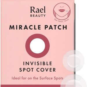 Rael Miracle - Parche antiespinillas invisible, para cuidado de la piel coreana, parches invisibles para el rostro, parches hidrocoloides para acné, vegano, no testado en animales, 2 tamaños (96