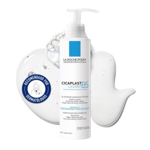 La Roche Posay Gel Purificante, Crema Cicatrizante, Multireparador, Favorece la Recuperación de la Piel, Propiedades Calmantes, Reconfortantes y Anti-picor, Cicaplast Lavant B5, 200 ml