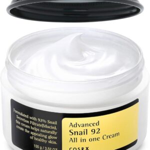 Descuento por primer pedido:COSRX Advanced Snail 92 All in One Cream, 100g, Anti Manchas y Antiarrugas, Crema Hidratante de Dia y Noche