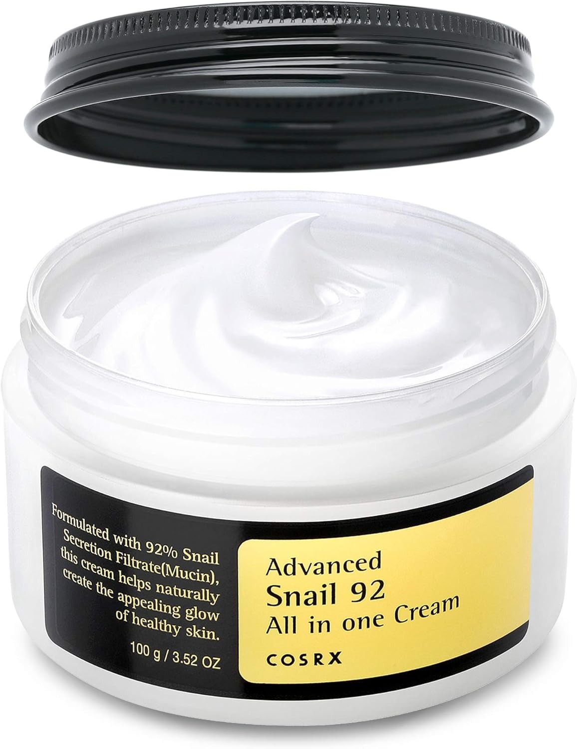 Descuento por primer pedido:COSRX Advanced Snail 92 All in One Cream, 100g, Anti Manchas y Antiarrugas, Crema Hidratante de Dia y Noche