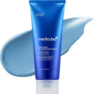 medicube Mascarilla Facial Zero Pore Blackhead Mud Que Enfría Y Reafirma Los Poros, Fórmula De 3 Minutos De Secado Rápido Con Aha, Bha, Pha Y Arcilla Purificadora De Poros De 3.52 Oz