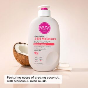 Descuento por primer pedido:eos Loción corporal Shea Better - Agua de coco, cuidado de la piel hidratado 24 horas, ligera y no grasa, hecha con manteca de karité natural, vegano, 473 ml