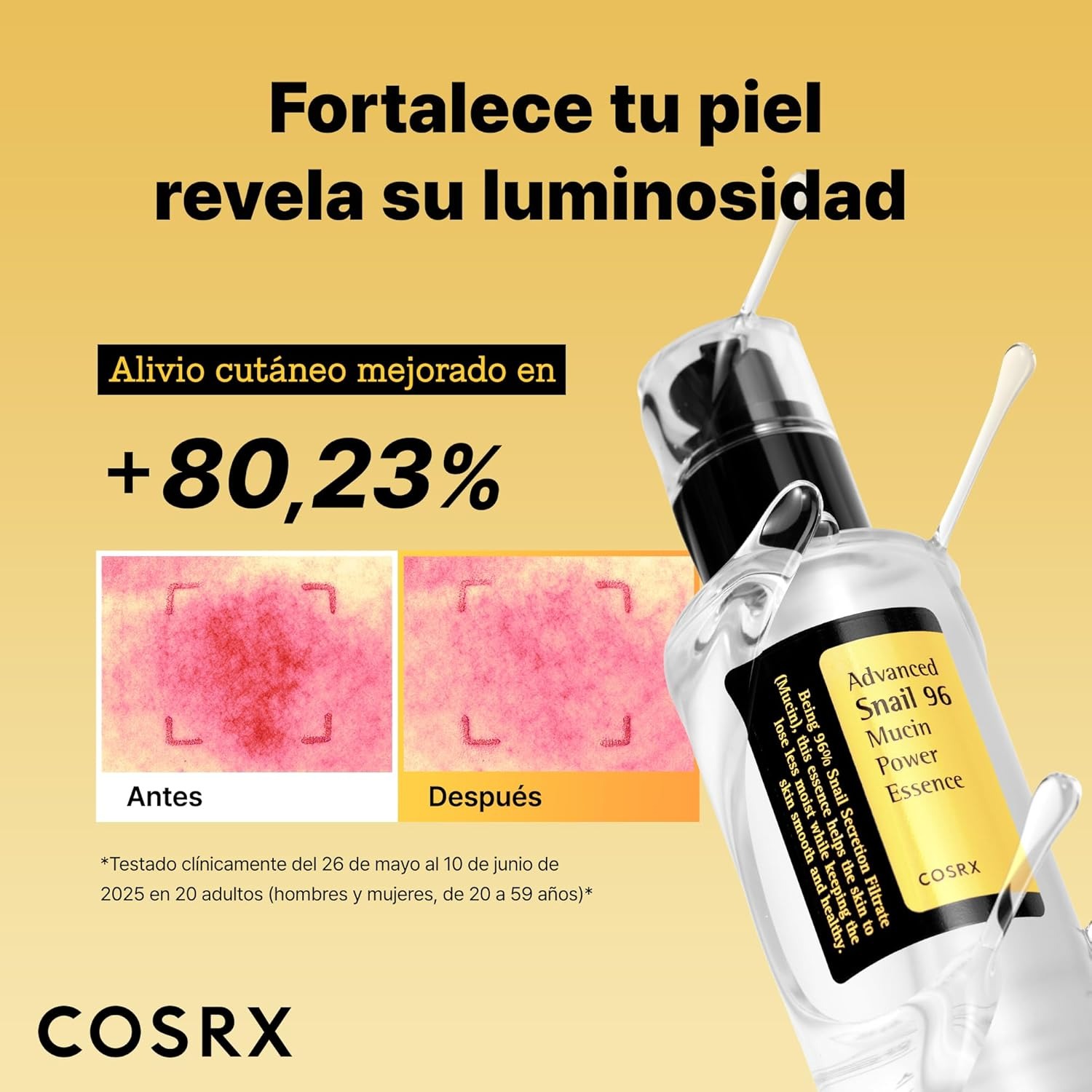 Descuento por primer pedido:COSRX Snail Mucin 96% Power Face Serum 3.38 fl oz 100ml, Serum Hidratante para el Rostro, Cuidado Personal, Piel Brillante bajo el Maquillaje, Cuidado de la Piel Coreano, Belleza Coreana - Image 7