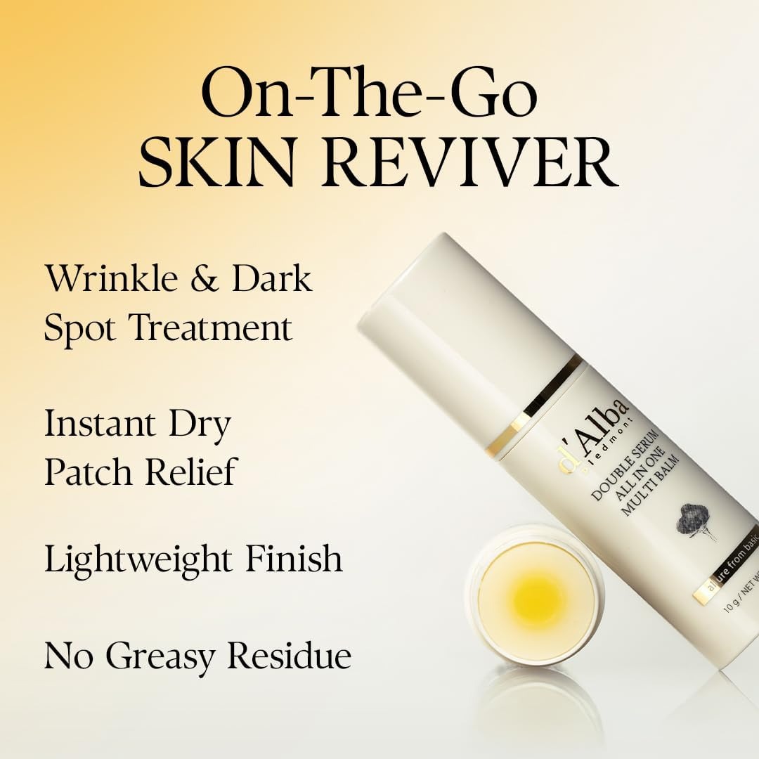 Descuento por primer pedido:d'alba Doble Sérum Multi bálsamo con Trufas Blancas italianas, todo en uno, cuidado de la piel vegano, tratamiento 3 en 1, bálsamo para tratamiento de arrugas, skicare coreano - Image 5