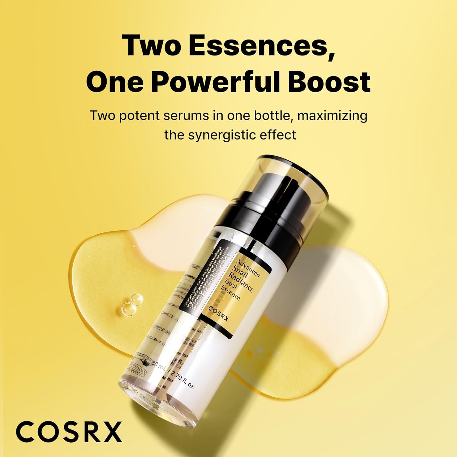 Descuento por primer pedido:COSRX Niacinamide 5% + Snail Mucin 74% Dual Essence, Anti aging Face Serum for Dull Skin, Hydrating, Brightening, Repairing, 2.70 fl.oz / 80ml, Sensitive Skin, Not Tested on Animals, Korean Skincare - Image 7