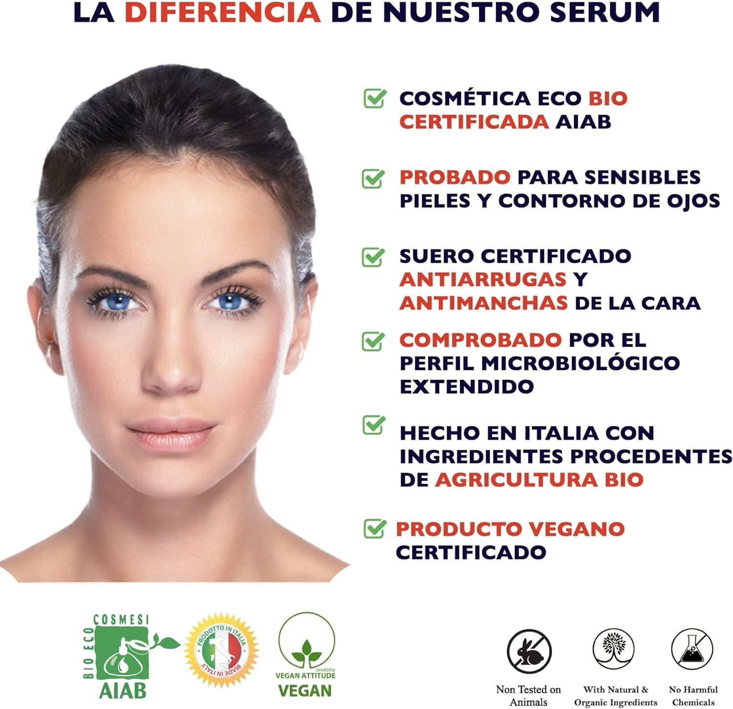 Descuento por primer pedido:Suero Facial Orgánico Vitamina C y Ácido Hialurónico Puro – Remueve Cicatrices de Acné, Manchas de Piel - Efecto Anti Edad - Sérum BIO - Antiarrugas Illuminante Natural Para Rostro y Cuello - 60ml - Image 5