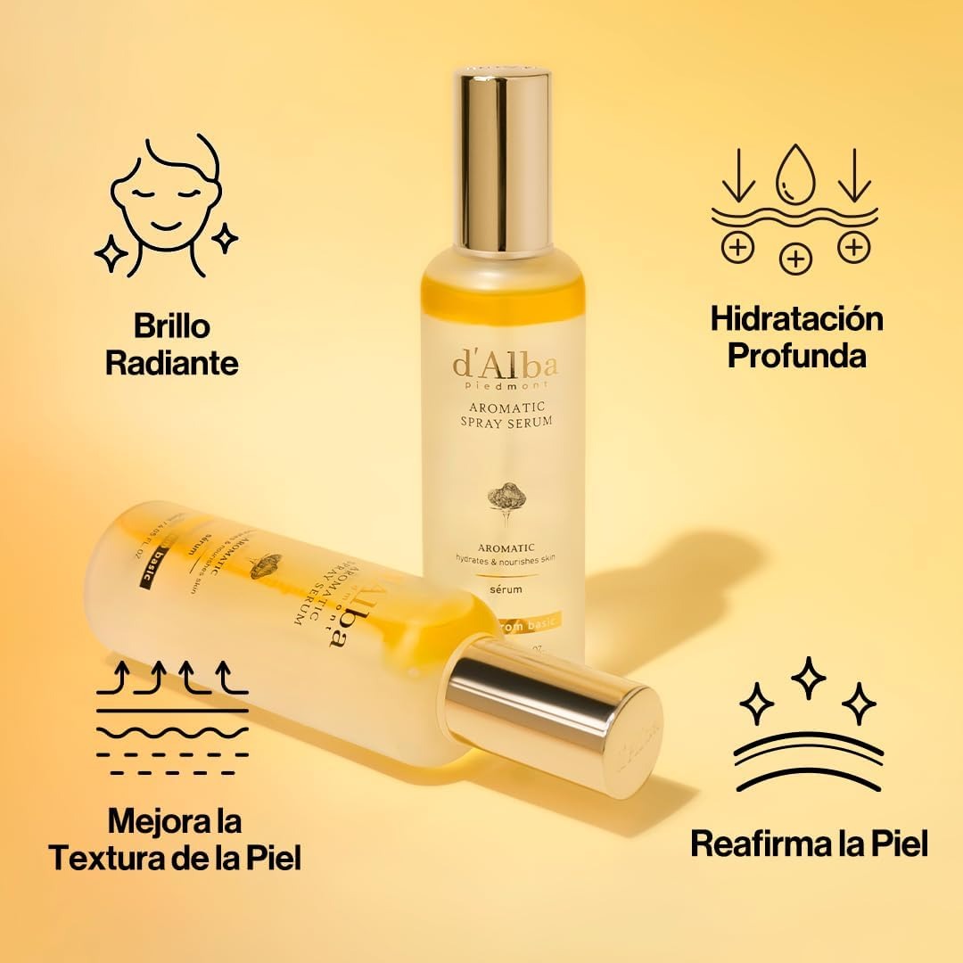 Descuento por primer pedido:d'alba | Suero en spray Aromático de trufa blanca italiana, Cuidado de la piel vegano, Hidratante y Elasticidad Facial Mist para piel seca sensible, 2.02 fl.oz, skincare coreano (60ml) - Image 5