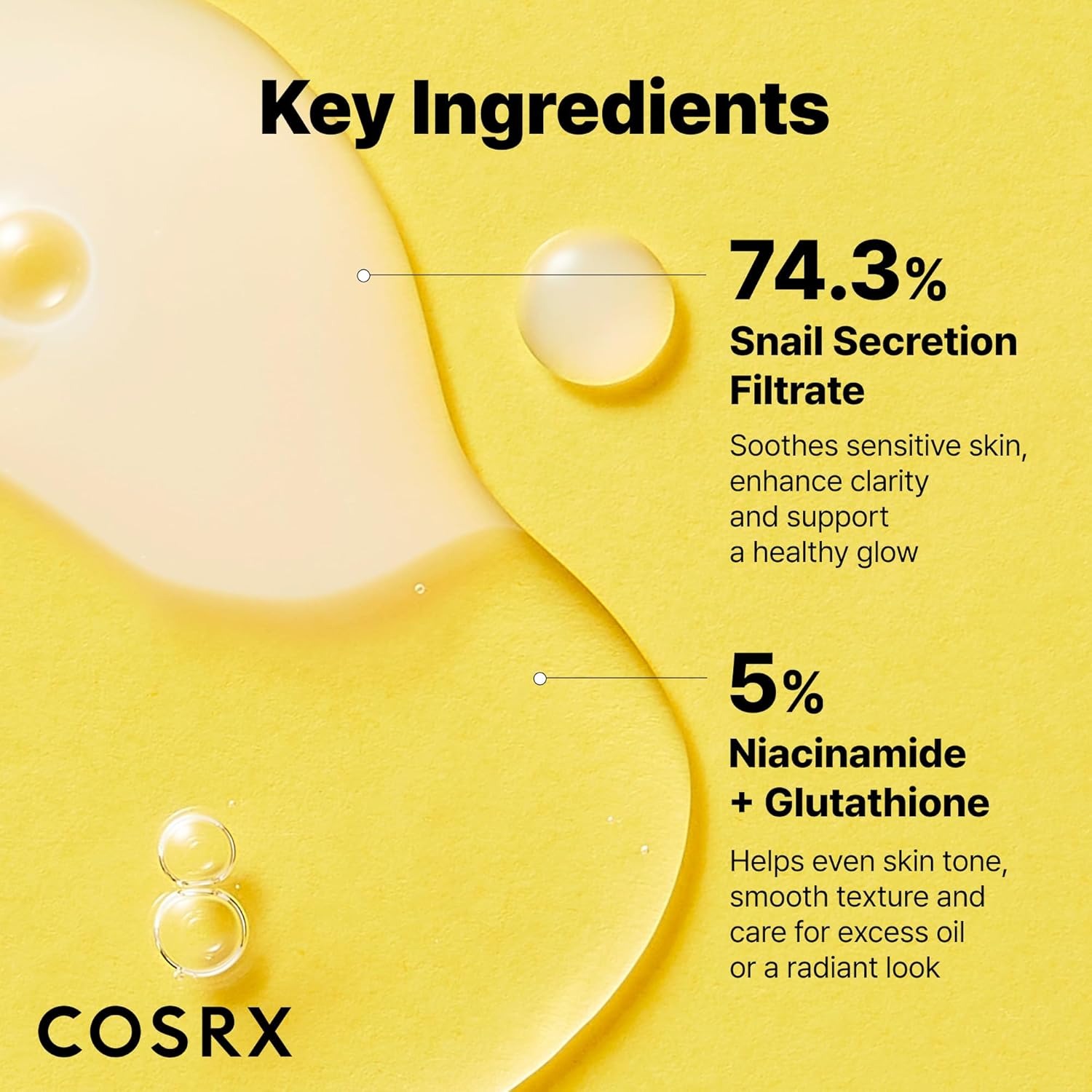 Descuento por primer pedido:COSRX Niacinamide 5% + Snail Mucin 74% Dual Essence, Anti aging Face Serum for Dull Skin, Hydrating, Brightening, Repairing, 2.70 fl.oz / 80ml, Sensitive Skin, Not Tested on Animals, Korean Skincare - Image 6