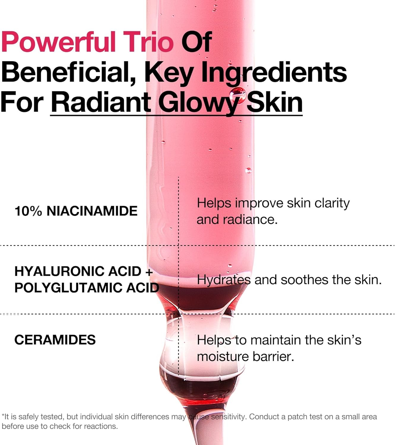 ANUA Suero con 10% de niacinamida y 4% de ácido tranexámico, ceramida, ácido hialurónico, vitamina B12, color natural, para pieles sensibles, piel de cristal coreana, sin fragancia 30 ml/1,01 fl.oz. - Image 3