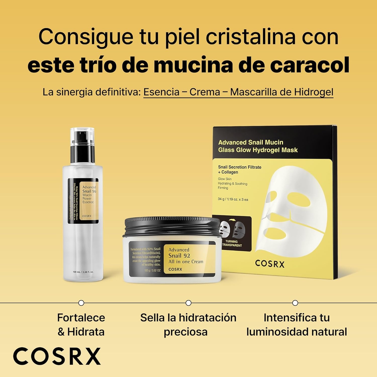Descuento por primer pedido:COSRX Snail Mucin 96% Power Face Serum 3.38 fl oz 100ml, Serum Hidratante para el Rostro, Cuidado Personal, Piel Brillante bajo el Maquillaje, Cuidado de la Piel Coreano, Belleza Coreana - Image 3