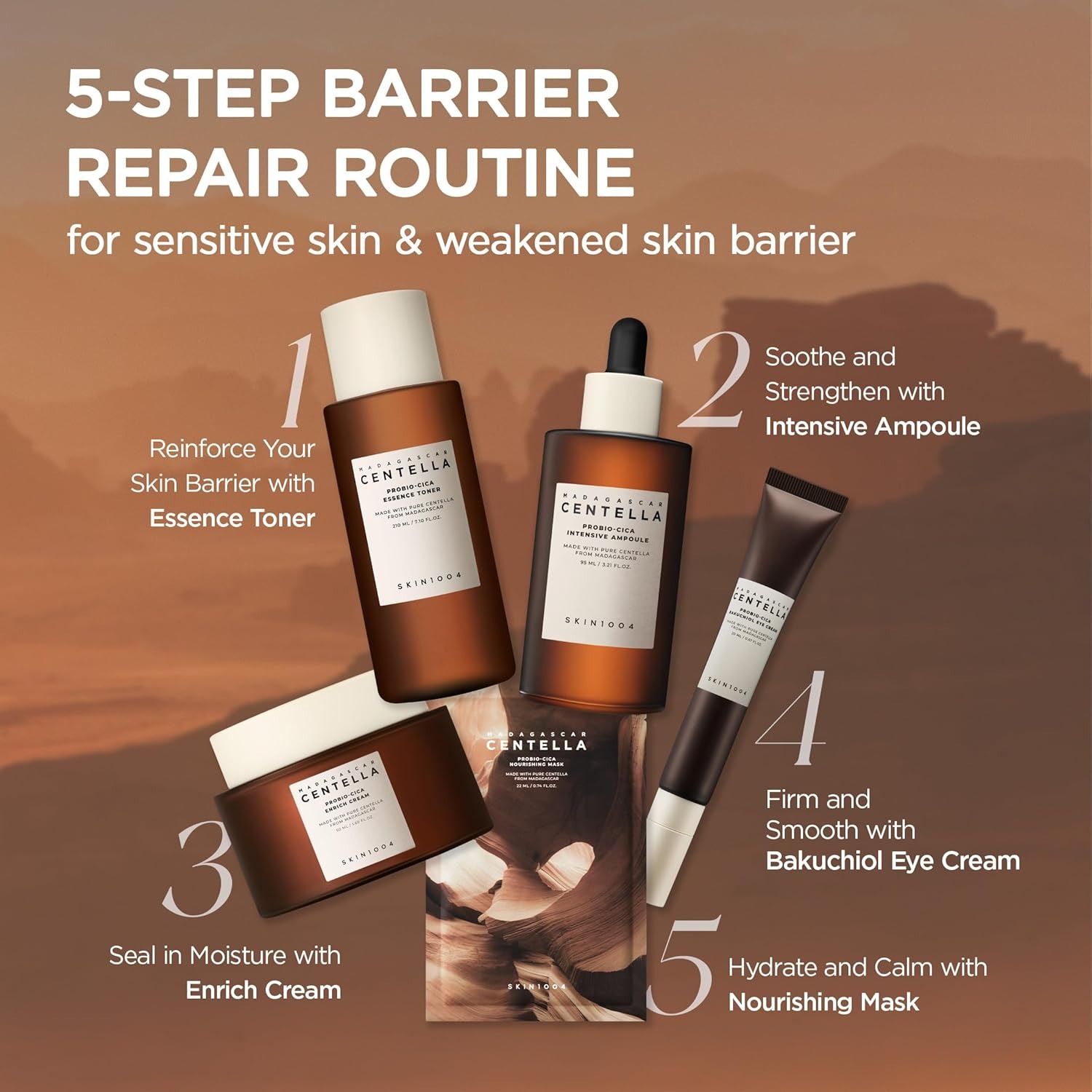 SKIN1004 Madagascar Centella Probiótico Crema Contorno de Ojos de con Bakuchiol (Retinol Vegano) – Hidratante Antiarrugas y Antiedad con Acido Hialurónico – Skincare Coreano – 20 ml - Image 2